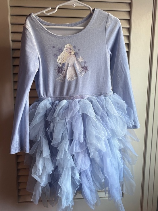 Disney Other - Disney Light Blue Frozen Elsa Tulle Ruffle Dress
